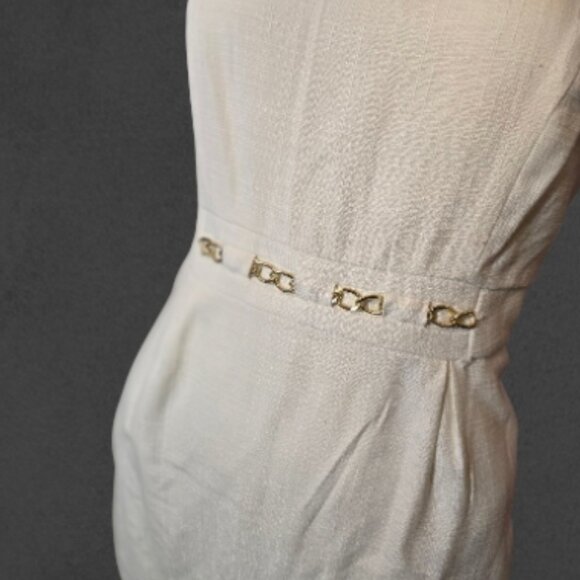 Professional Desk to Dinner LIZ CLAIBORNE White Sleeveless Dress NWT sz 8 - Picture 5 of 8